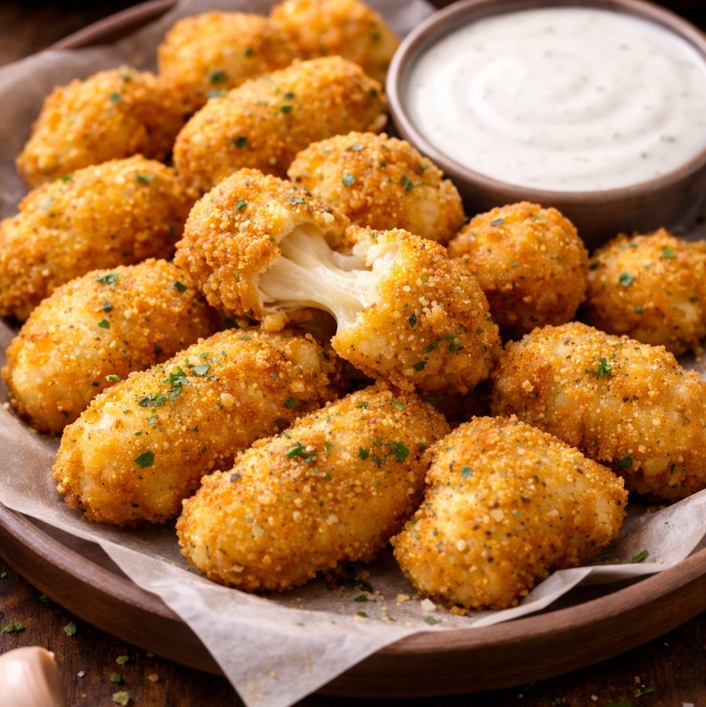 Garlic Cheese Curds.