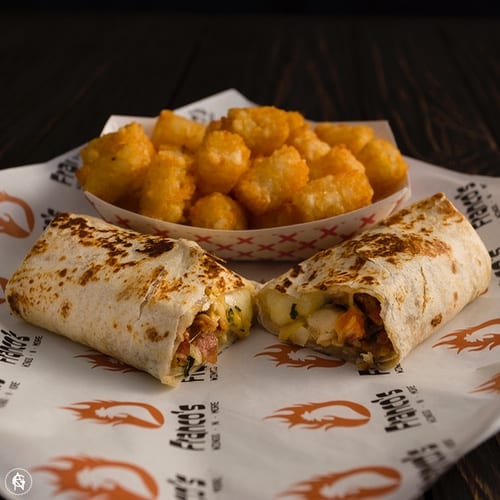 #16 Chicken Quesadilla Burrito Combo.