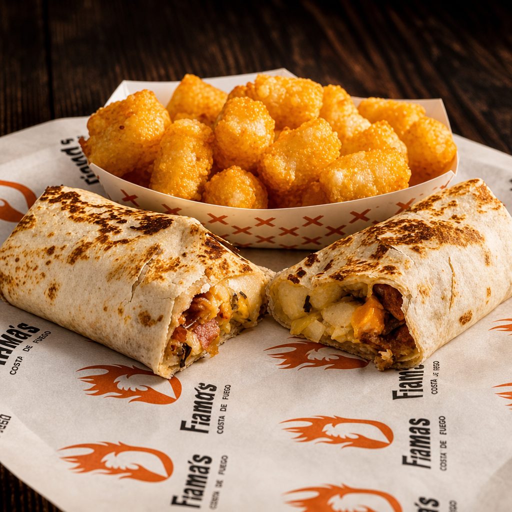 #16 Chicken Quesadilla Burrito Combo.